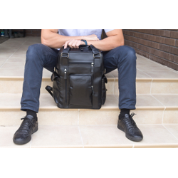 Кожаный рюкзак Corruda black (арт. 3092-01)