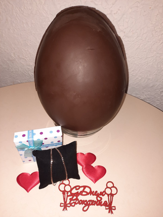 Большое шоколадное яйцо c Вашим наполнением