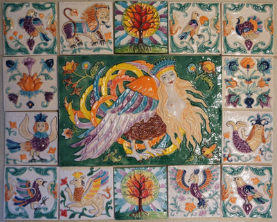 Изразцовое цветное панно "Страфиль"