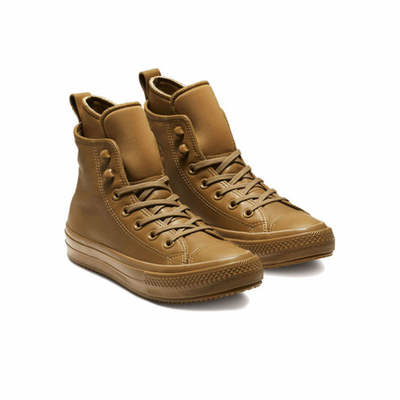 Converse Waterproof высокие коричневые зимние кожаные