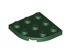 Plate, Round Corner 3 x 3, Dark Green (30357 / 6001836)