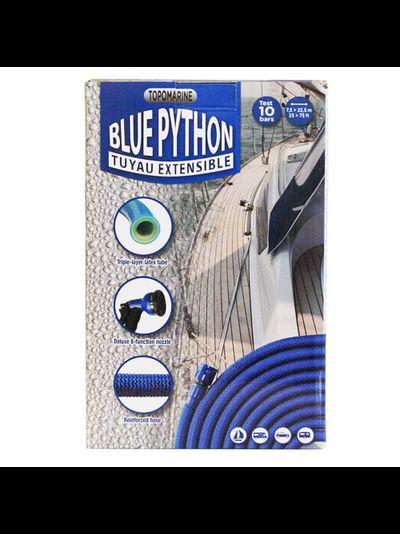 Эластичный водяной шланг с пистолетом Blue Python Plastimo 2500080 7.5-22.5м синий