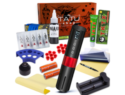 Тату набор c беспроводной машинкой Tattoo Kit - BRONC V1