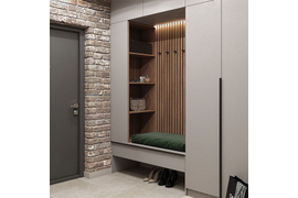 Прихожая, 2200 мм. Материал фасадов ЛДСП. Срок изготовления от 15 рабочих дней. Цена на момент заказа 43000 руб