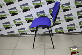 Стул ИЗО черная рама, ткань синяя