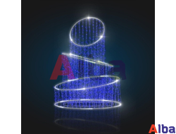 Светодиодный фонтан Кольца с бегущей лентой