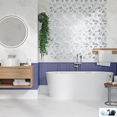 Плитка настенная Gracia Ceramica Scarlett white wall 01 25 х 60 см мрамор