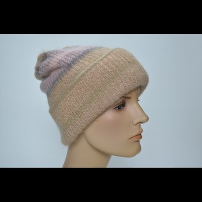 Шапка с отворотом Vizio 1307 CRY светло коричневая