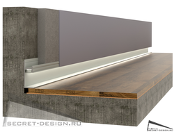 ТЕНЕВОЙ ПЛИНТУС PRO DESIGN - АНОДИРОВАННЫЙ - 7210