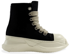 Кроссовки Rick Owens DRKSHDW Canvas Abstract High Top Black Milk