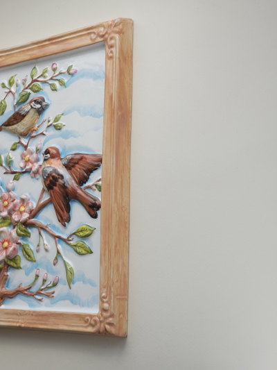 Воробьи (панно)