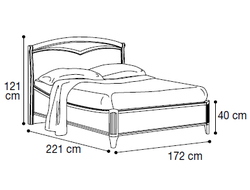 Кровать "Curvo Legno” 160х200 см