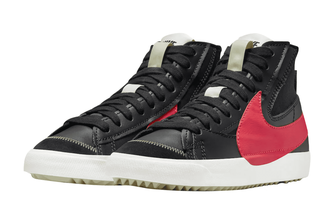 Nike blazer mid black red clearance