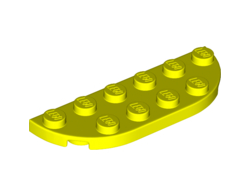 Plate, Round Corner 2 x 6 Double, Neon Yellow (18980 / 6388034)