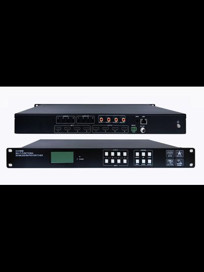 DE-SMXB44 4 HDMI 2.0 Бесшовная матрица. Управление RS-232, Web клиент. Пульт.