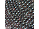 Гранат с породой, непрозрачный с редкими щербинками,  шары 10-10,3/12,6-12,8 мм, цена за нить 19 см