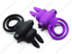 Усиленное Вибро-кольцо Pretty Love VPR3 Bunny черный и фиолетовый