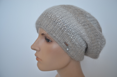 Вязаный берет зима 2026