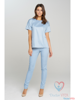 БЛУЗА МЕДИЦИНСКАЯ DR.SUPER "Sky" голубая