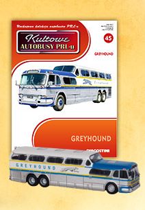 Коллекционная модель автобуса 1:72 &quot;KULTOWE AUTOBUSY PRL-u&quot; (Культовые автобусы) № 45. GREYHOUND (без журнала)