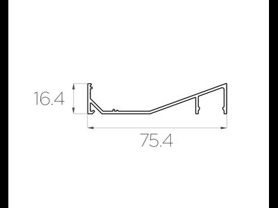 Алюминиевый профиль 4L-7516-D ANOD Карниз