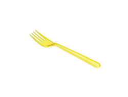 Вилка пластиковая желтая 18 см ПРЕМИУМ (50 шт.)