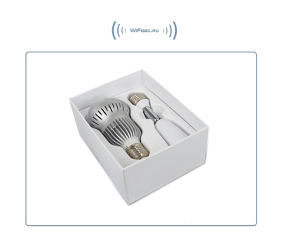 Панорамная WiFi видеоняня/видеокамера (лампа накаливания, цоколь Е27) с DVR с включением освещения, Full HD