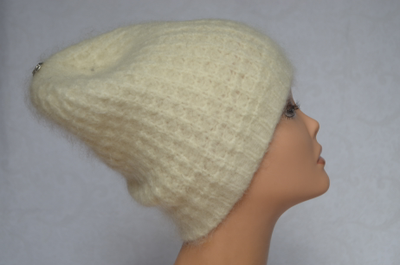 Фото итальянская женская вязаная шапка Vizio белая