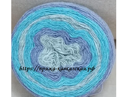 Ангорка микс секционного крашения серый голубой