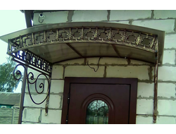 Козырек кованый фото - Арт 04