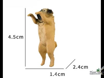 SwetAqua DOG 02 Мопс подглядывающий - Декорация на край стекла аквариума