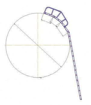 Лестница для цистерн на емкости округлой формы