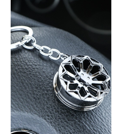 Брелок «Диск D-3» металл, ХРОМ/ТЁМНЫЙ