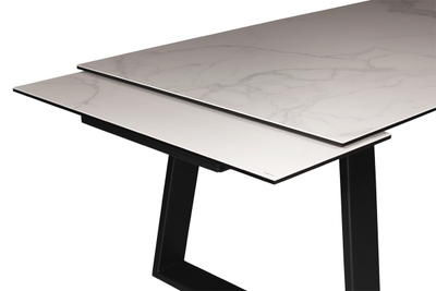 LEONARDO черный / керамика мрамор 200(+50+50)x100