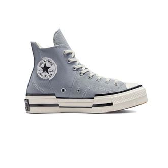 Кеды Converse Plus серые высокие на платформе