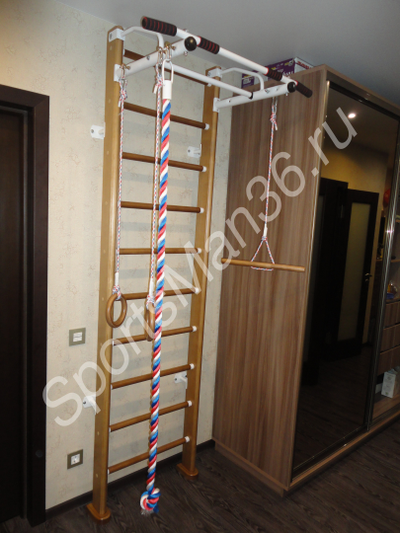 СПОРТИВНЫЙ КОМПЛЕКС KARUSSELL ADLER  Цвет дерева: Антик, цвет металла: белый