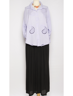 Юбка-брюки "Широкие палаццо" чёрные р.48-54