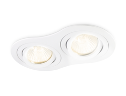 Встраиваемый светильник Ambrella 2xMR16 2xGU5.3 max11W повор. бел. 175x95x28(156x81) TECHNO SPOT TN102505/2 WH