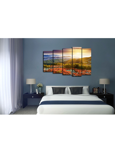 Модульная картина "Горный кустарник"