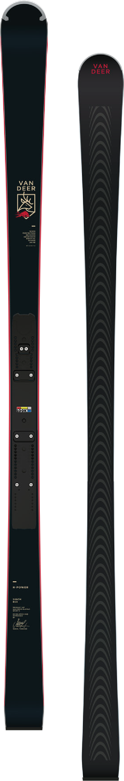 Van Deer H-POWER68 175cm R16 black [R22 WC] с креплениями Look; SPX 15 Rockerace B80 DIN 7-15 (grey)