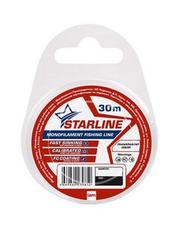 Леска STARLINE монофильная  30м d-0,091мм, прозрачная