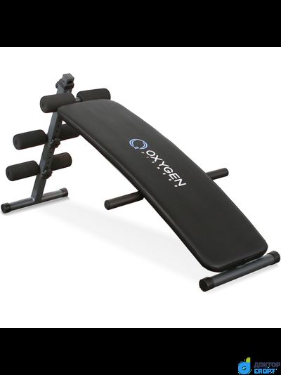 OXYGEN FITNESS EVERETT Скамья для пресса изогнутая черная