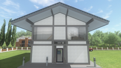 Фахверковый дом "Краснодар", площадью 115 м2