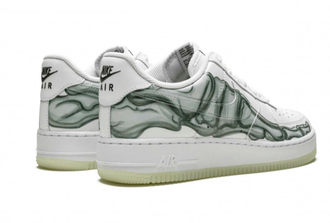 Nike Air Force 1 Skeleton Qs Low white белые