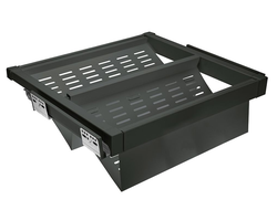 Полка для обуви перфорированная графит, с доводчиком, полного выдвижения WG-POBUWM...-60 GTV *