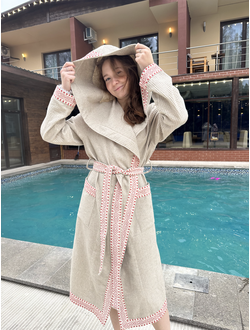 Халат «Легкий пар» из вафельного льна