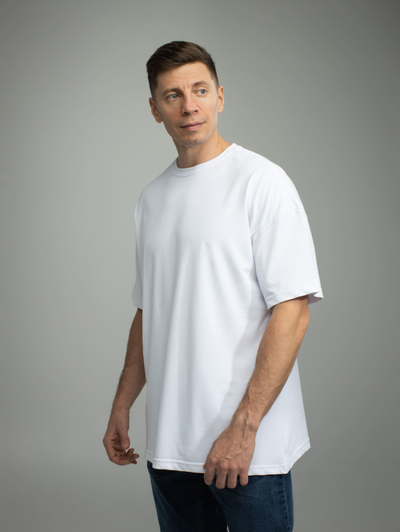 46 (S) Футболка мужская "Evolution" ОВЕРСАЙЗ размер 46 для сублимации