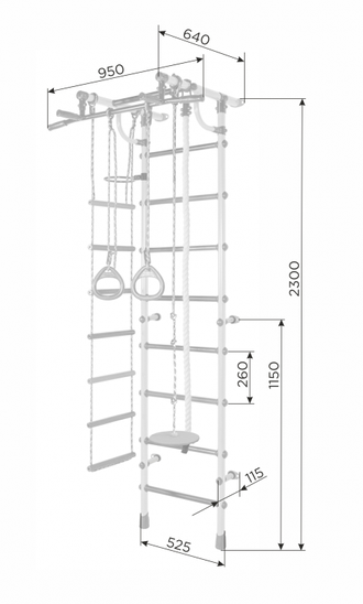 Шведская стенка GAMMA PASTEL