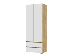 Спальня ХЕЛЕН - Шкаф 2х-створчатый ШК 01 Дуб Крафт золотой/Белый Шагрень