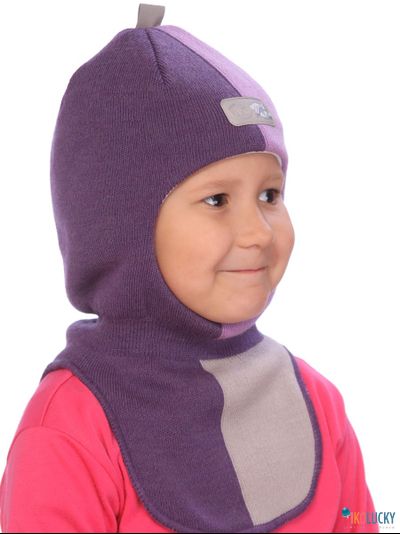 Шапка-шлем  21101-03, цвет баклажановый,сиреневый р. 48-50